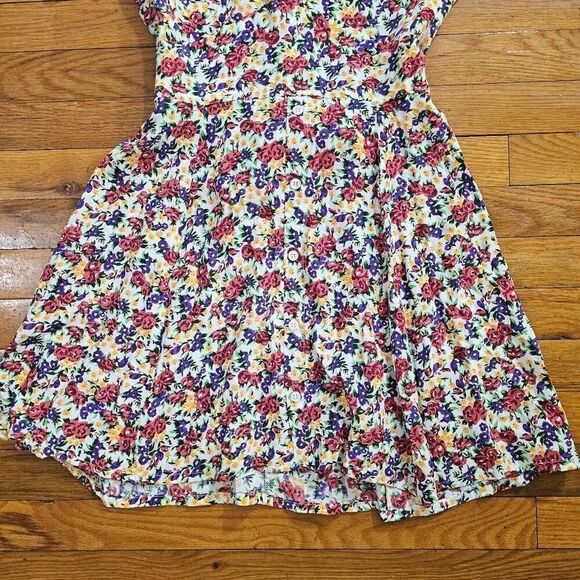 Faithfull The Brand Raphaela Floral Puff Sleeve Mini Dress Size 4 - Picture 7 of 8
